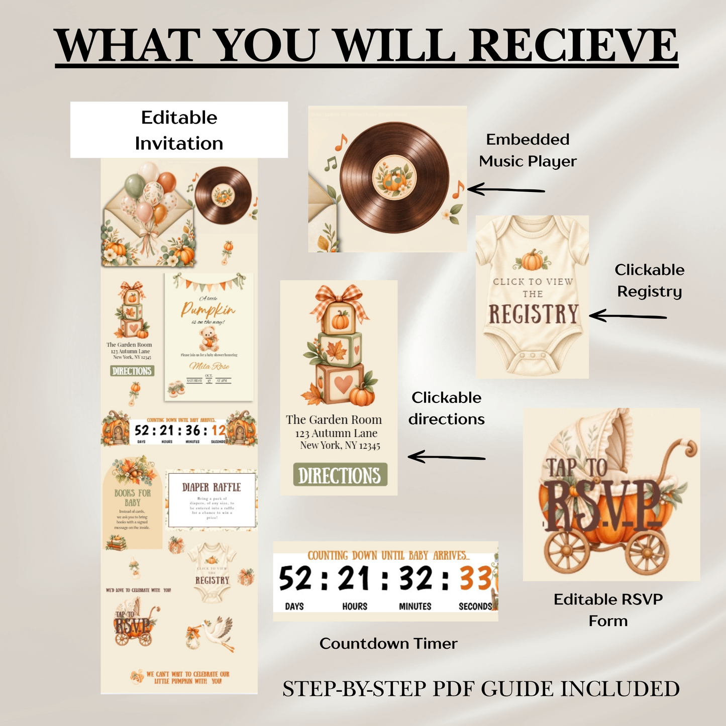 A Little Pumpkin Is On The Way Interactive Invitation